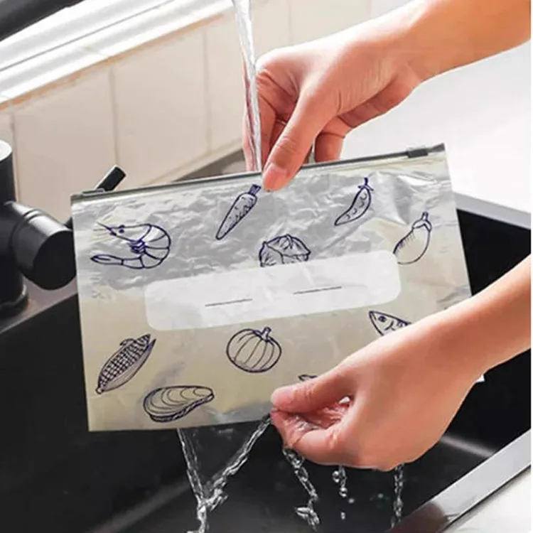 Reusable Aluminum Foil Sealable Storage Bags, image 1
